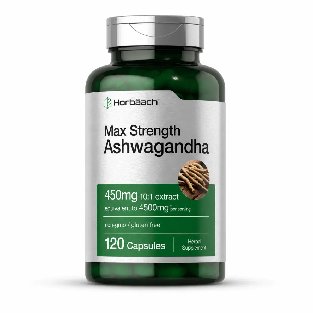 Horbäach Ashwagandha With Black Pepper 4500mg 120 Capsules
