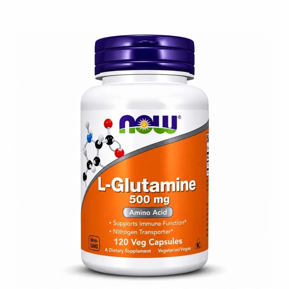 NOW L-Glutamine 500 mg 120 Veg Capsules
